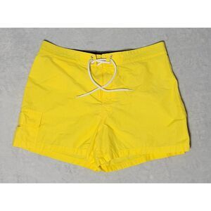 346 Brooks Brothers Yellow 4" Inseam Swim Trunks 70%‎ Cotton 30% Nylon Mens W36